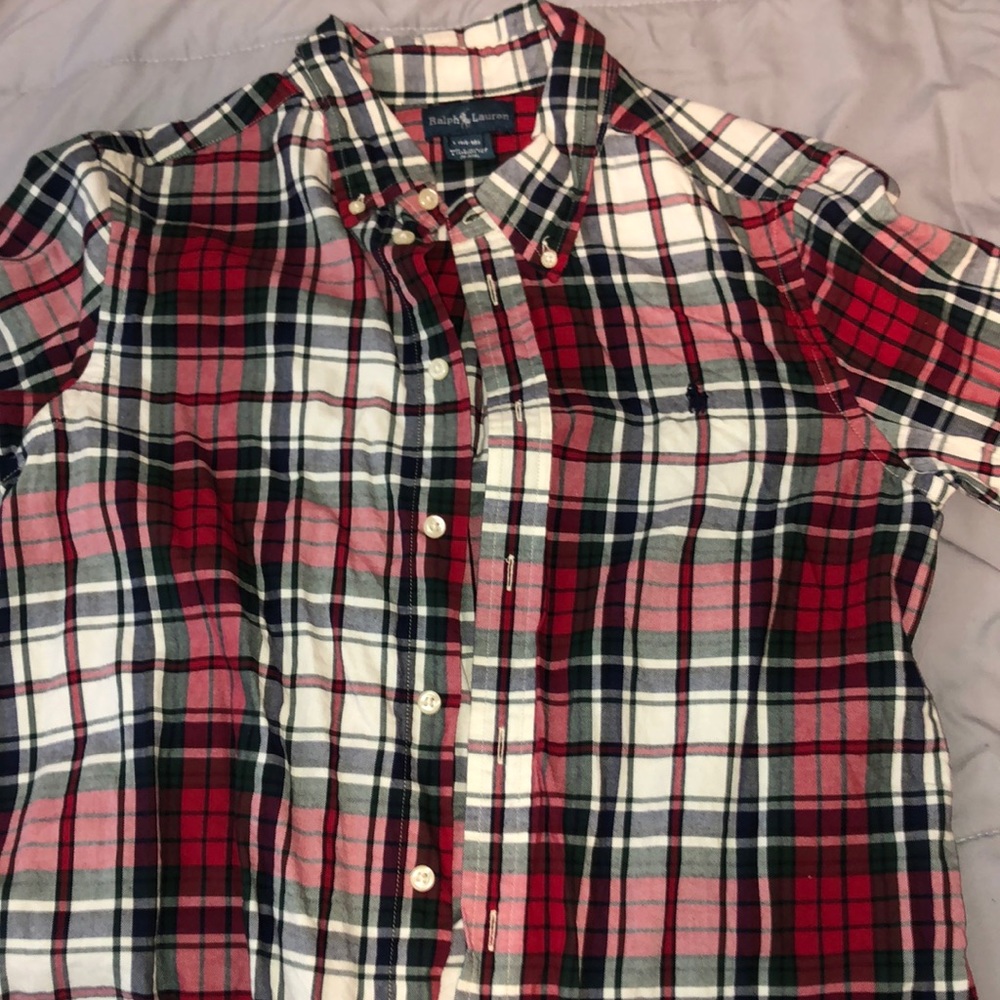 Ralph Lauren plaid button down shirt